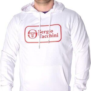 Sergio Tacchini Hoodie Sweatshirt Pullover White Size L Large
